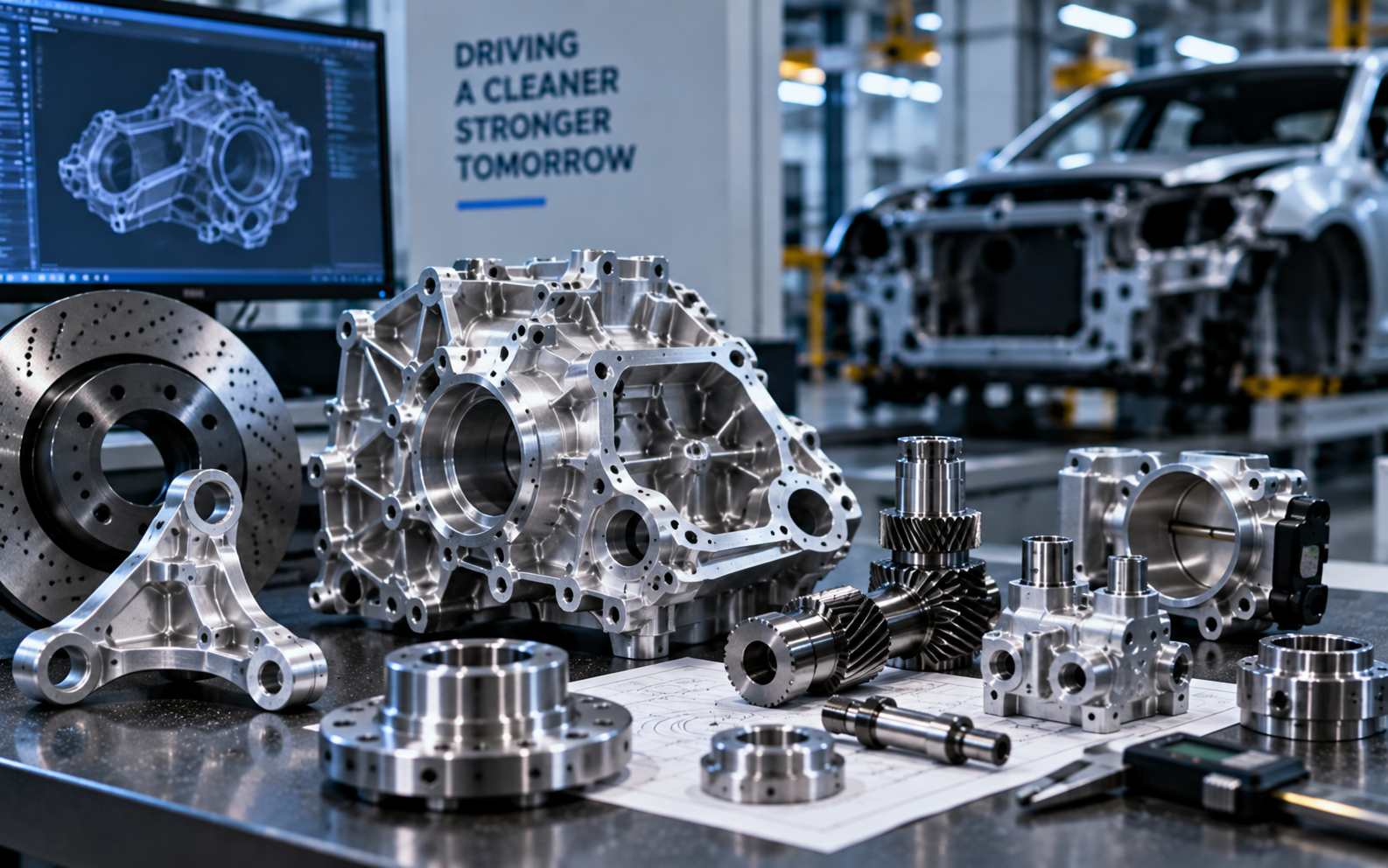 Precision CNC machined automotive components
